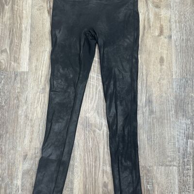 Spanx Metallic Leggings Medium Excellent Condition Shiny Pants Layering